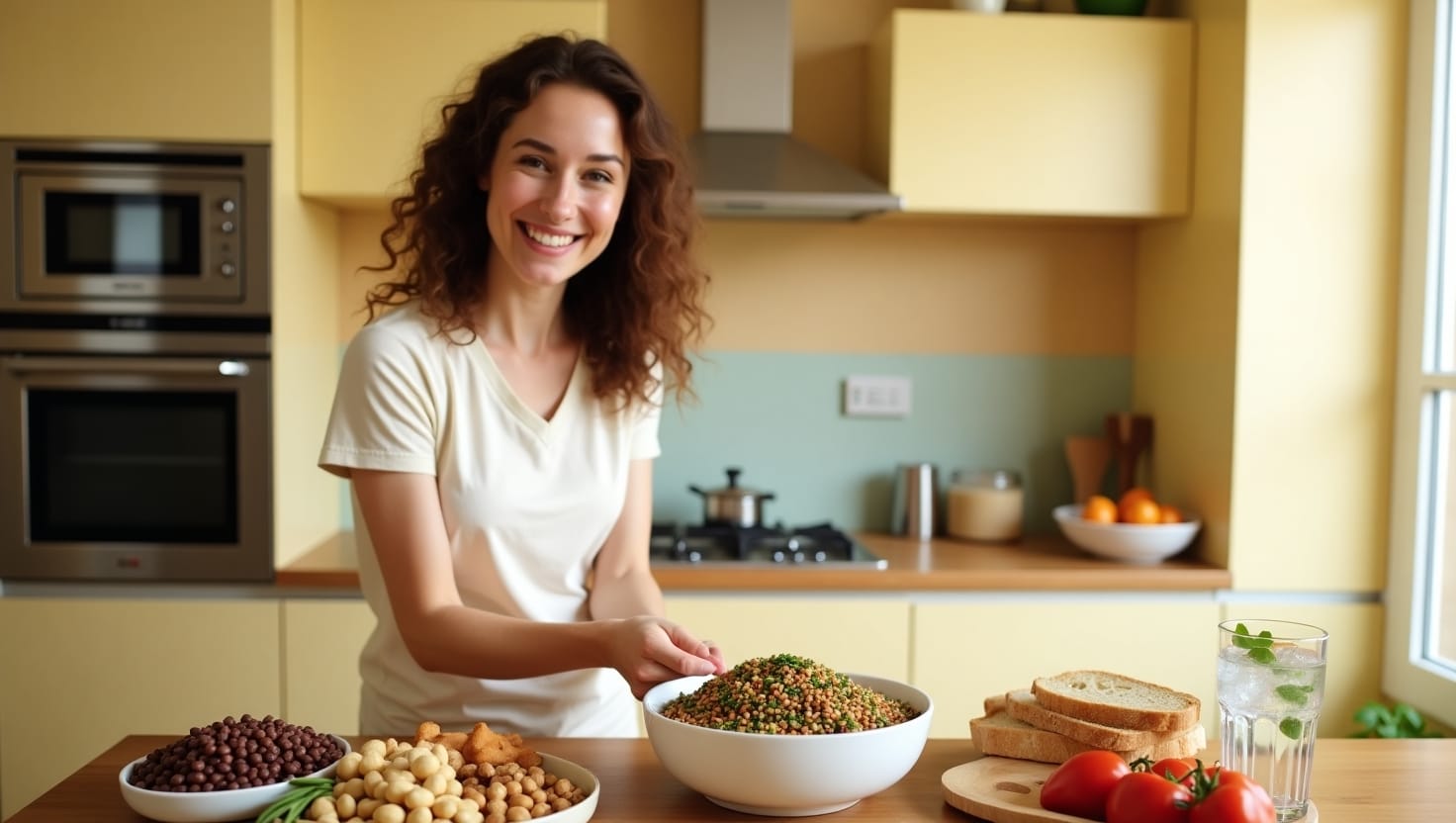 Low‑Gluten Cross‑Reactive Foods Spread On Kitchen Counter
